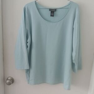 Dialogue Green Relaxed Boxy Blouse
